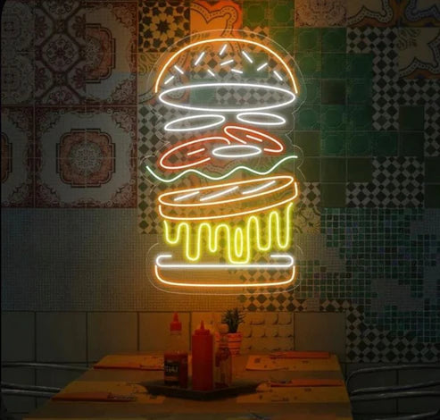 Burger Neon Sign